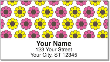 Retro Flower Address Labels