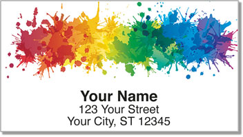 Paint Splatter Address Labels