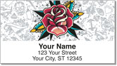 Flower Tattoo Address Labels