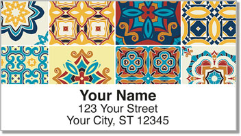 Colorful Tile Address Labels