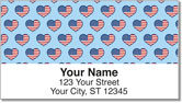 Patriotic Heart Address Labels