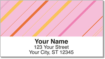 Colorful Pinstripe Address Labels
