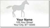 Horse Silhouette Address Labels