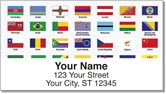 Flags of the World Address Labels