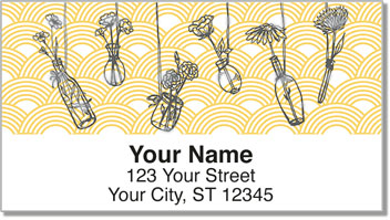 Hanging Flower Address Labels