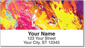 Colorful Brush Stroke Address Labels