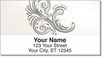 Ornate Curl Address Labels