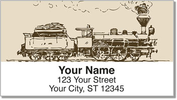 Vintage Train Address Labels