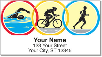 Triathlon Address Labels