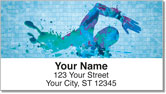 Swimming Address Labels