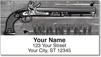 Vintage Gun Address Labels