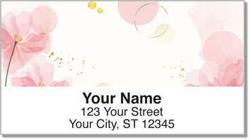 Simple Flower Address Labels