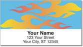 Flame Graphic Address Labels