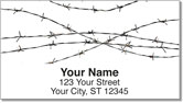 Barbed Wire Fence Address Labels