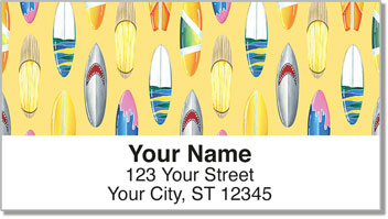 Surfboard Address Labels