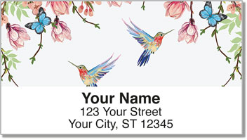 Colorful Hummingbird Address Labels