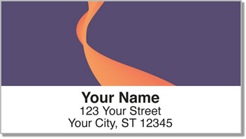 Abstract Orange Address Labels