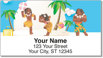 Hawaiian Lei Address Labels