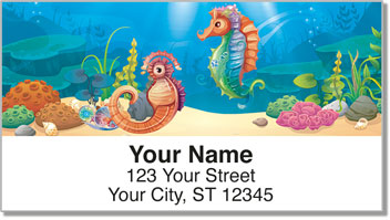 Silly Seahorse Address Labels
