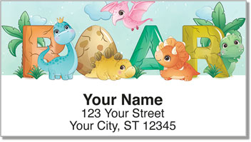 Cute Dino Address Labels