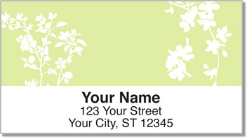 Flower Silhouette Address Labels
