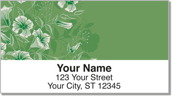 Flower-Filled Corner Address Labels
