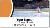 Orange & Black Hockey Address Labels