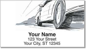 Car Sketch Address Labels