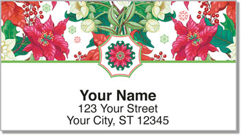 Poinsettia Address Labels