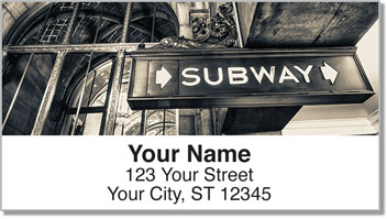 New York Subway Address Labels