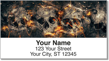 Scary Skull Address Labels