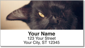 Black Cat Address Labels