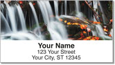 Artistic Waterfall Address Labels
