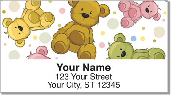 Cuddly Teddy Bear Address Labels