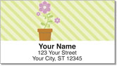 Potted Flower Address Labels