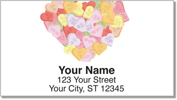 Candy Heart Address Labels
