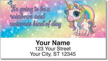 Proud Unicorn Address Labels