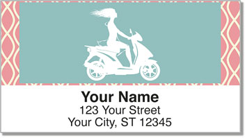 Scooter Girl Address Labels