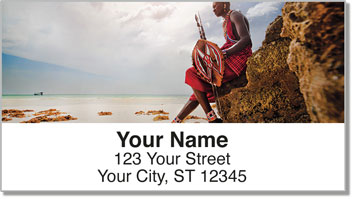 Maasai Tribe Address Labels