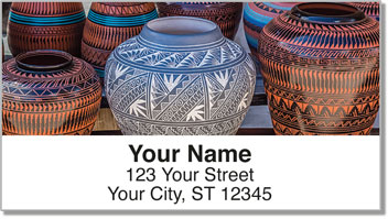 Southwest Pottery Design Address Labels