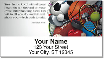 Sports Scripture Address Labels