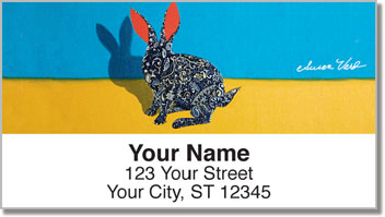 Abstract Animal Address Labels