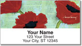 Poppies Address Labels