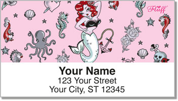 Vintage Mermaid Address Labels