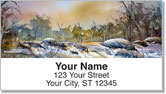 Night and Day Landscape Address Labels
