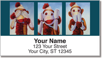 Sock Monkey Address Labels