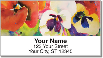 Kay Smith Pansies Address Labels