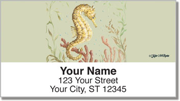 McRostie Seahorse Address Labels