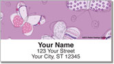 Sepia Butterfly Purple Address Labels