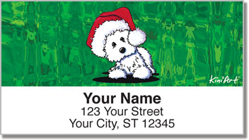 Christmas Westie Address Labels